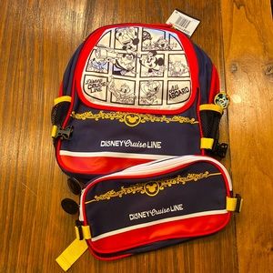 NWT Disney Cruise Line Backpack w/Small Bag